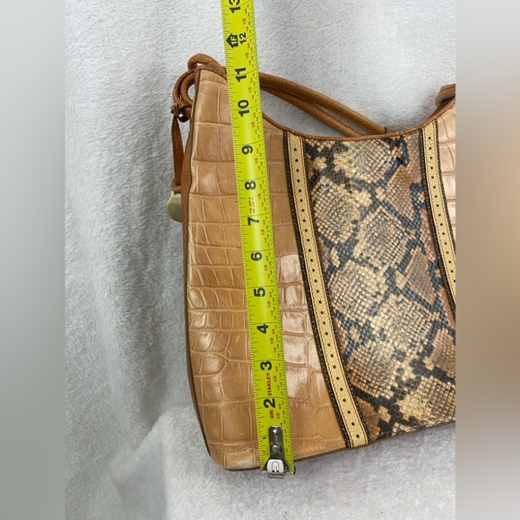 Brahmin - Snakeskin Embossed Shoulder Bag - Picture 6 of 16